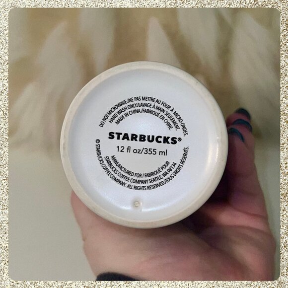 ⭐ Starbucks South Carolina Patchwork Palmetto Ceramic 12oz Tumbler NWOT - Picture 5 of 5